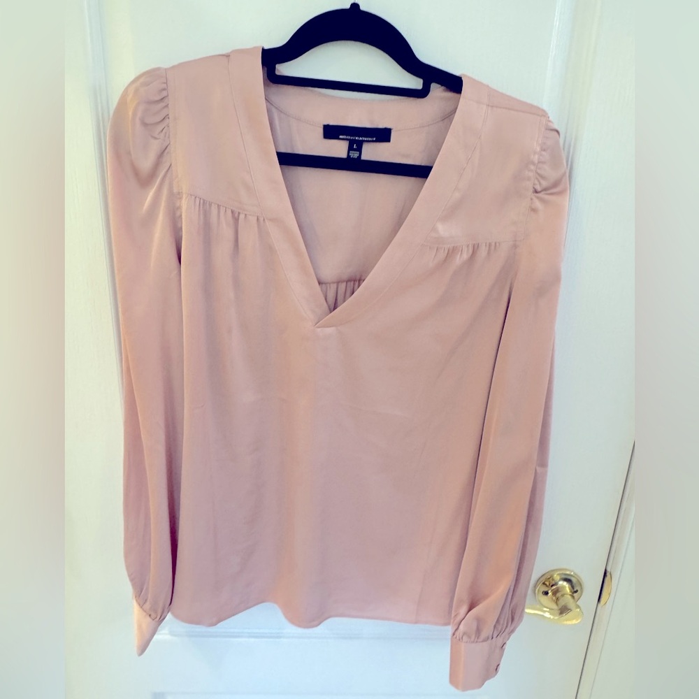 WHBM Women's Pink Blouse Size L